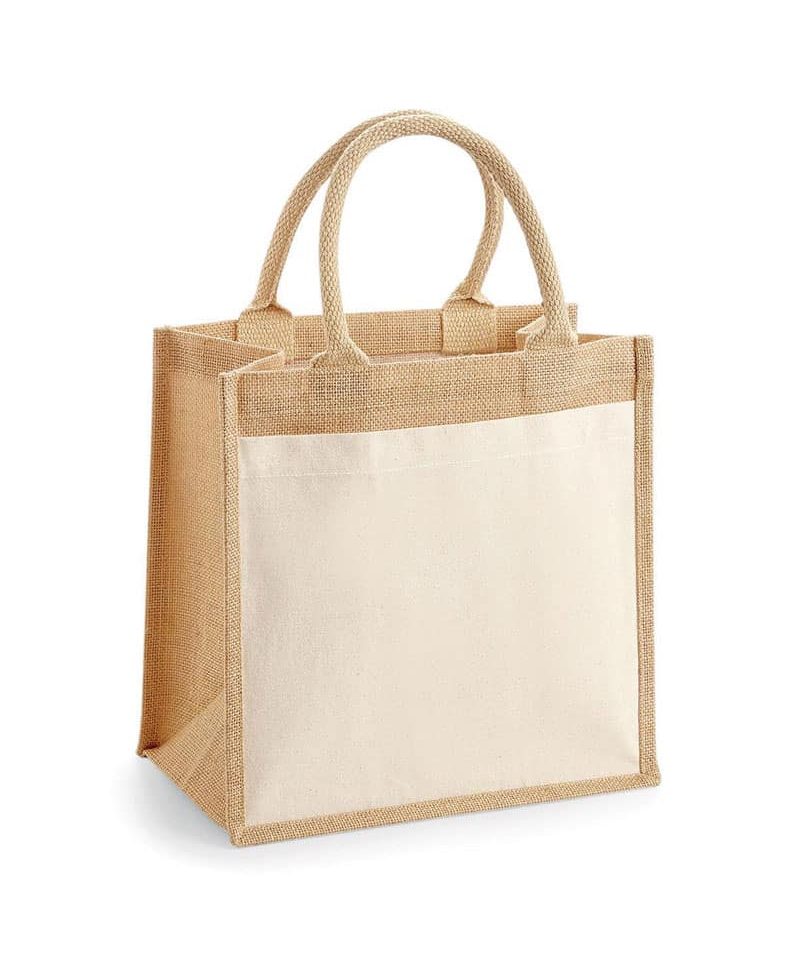 Shopper in juta laminata con tasca in cotone Westford Mill W426 6 shopper-in-juta-laminata-con-tasca-in-cotone-Westford-mill-W426