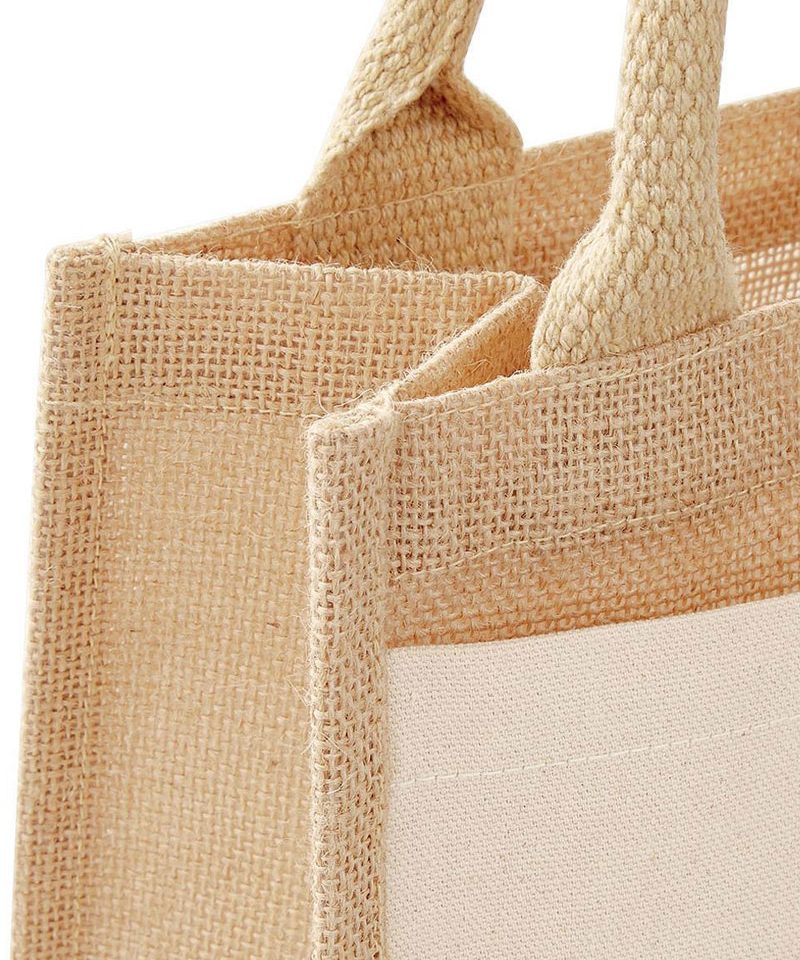Shopper in juta laminata con tasca in cotone Westford Mill W426 7 shopper-in-juta-laminata-con-tasca-in-cotone-Westford-mill-W426-manico
