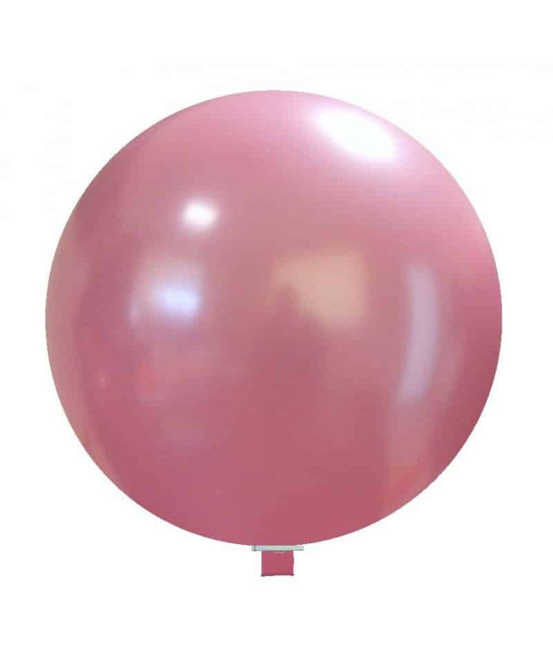 Palloncini personalizzati rotondi giganti metallizzati 75cm (min.10pz) 25 palloncini giganti metallizzati PT220-80cm-32'-metallizzati-rosa-25