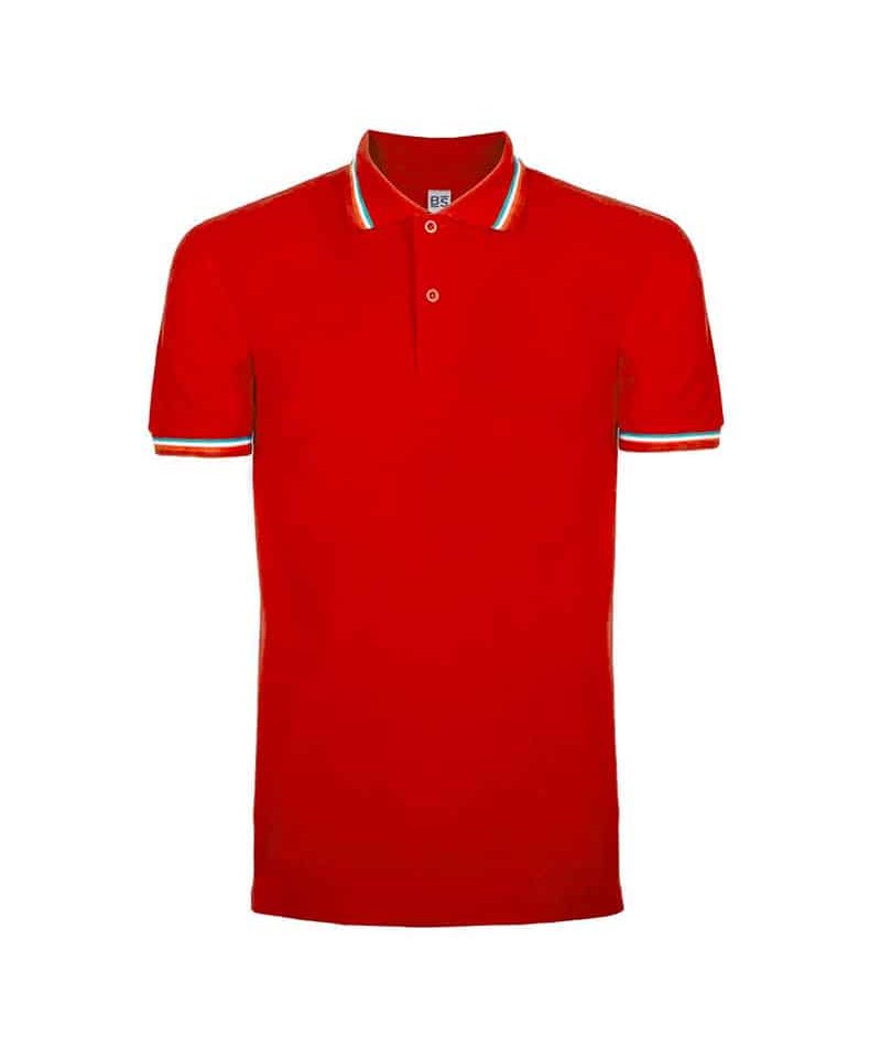 Polo-Italia-manica-corta-uomo-Black-Spider-BS200-rosso