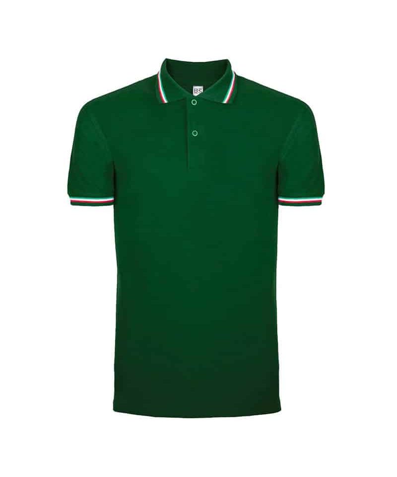 Polo-Italia-manica-corta-uomo-Black-Spider-BS200-verde-foresta