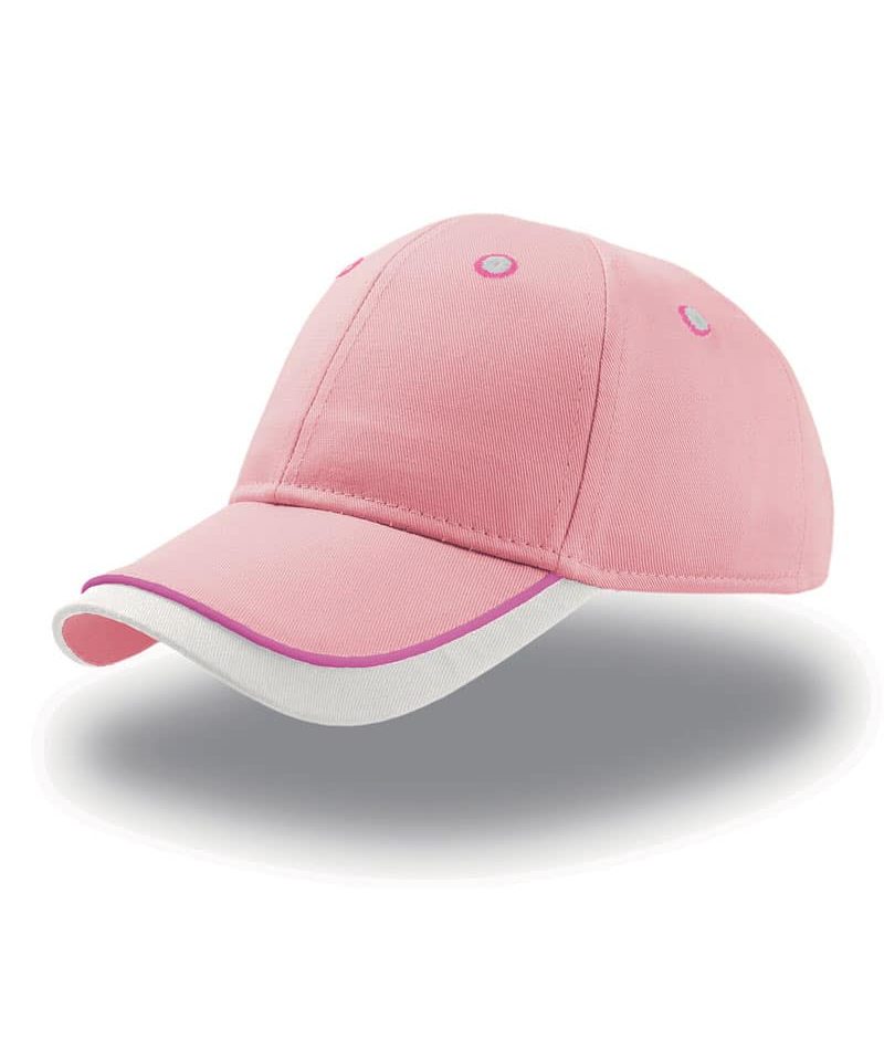 cappellini-bambini-racing-personalizzati-Atlantis-ATKIDS-rosa-bianco