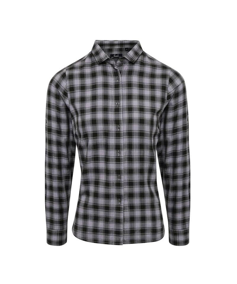 Camicie a quadri da donna Premier PR350 11 Camicie-a-quadri-da-donna-Premier-PR350-grigio-nero