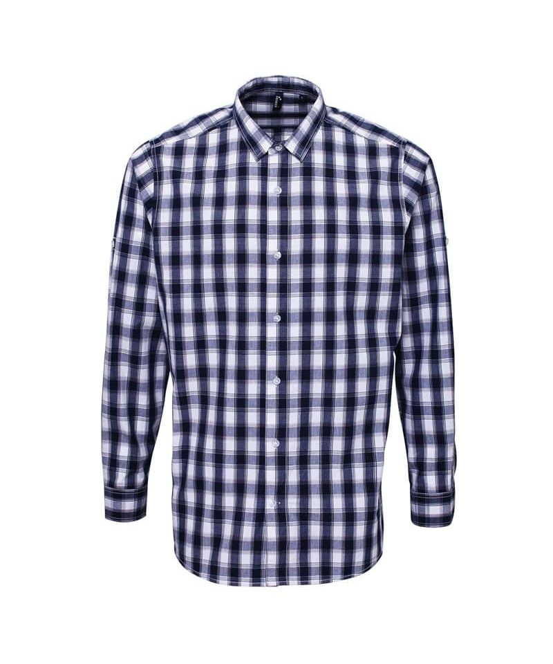 Camicie a quadri da uomo Premier PR250 10 Camicie-a-quadri-da-uomo-Premier-PR250-bianco-blu