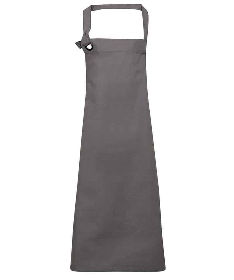 Grembiuli-con-pettorina-in-cotone-Premier-PR130-grigio-scuro