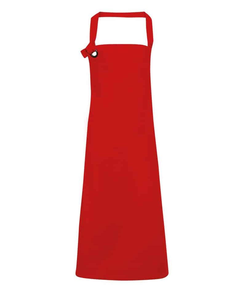 Grembiuli-con-pettorina-in-cotone-Premier-PR130-rosso