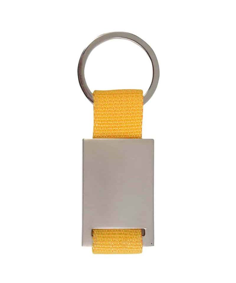 Portachiavi in metallo e nylon confezionato in scatoletta nera 10918 23 Portachiavi-in-metallo-e-nylon-confezionato-in-scatoletta-nera-10918-giallo