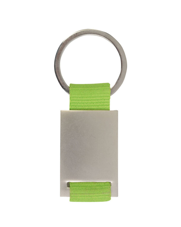 Portachiavi-in-metallo-e-nylon-confezionato-in-scatoletta-nera-10918-verde-lime