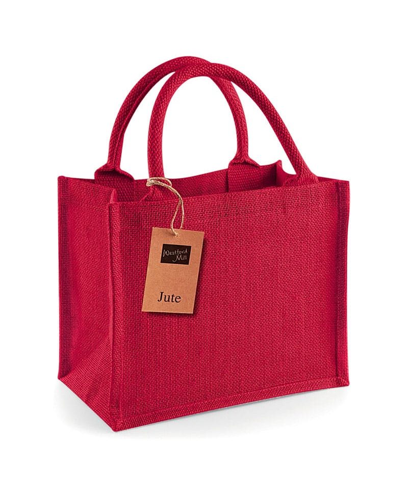 Borsa-in-Juta-Mini-Westford-Mill-26x22x14cm-W412-rosso