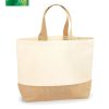 Borsa in canvas con fondo in juta Westford Mill W452 38x44x18cm 2 Borsa-in-canvas-con-fondo-in-juta-W452-38x44x18