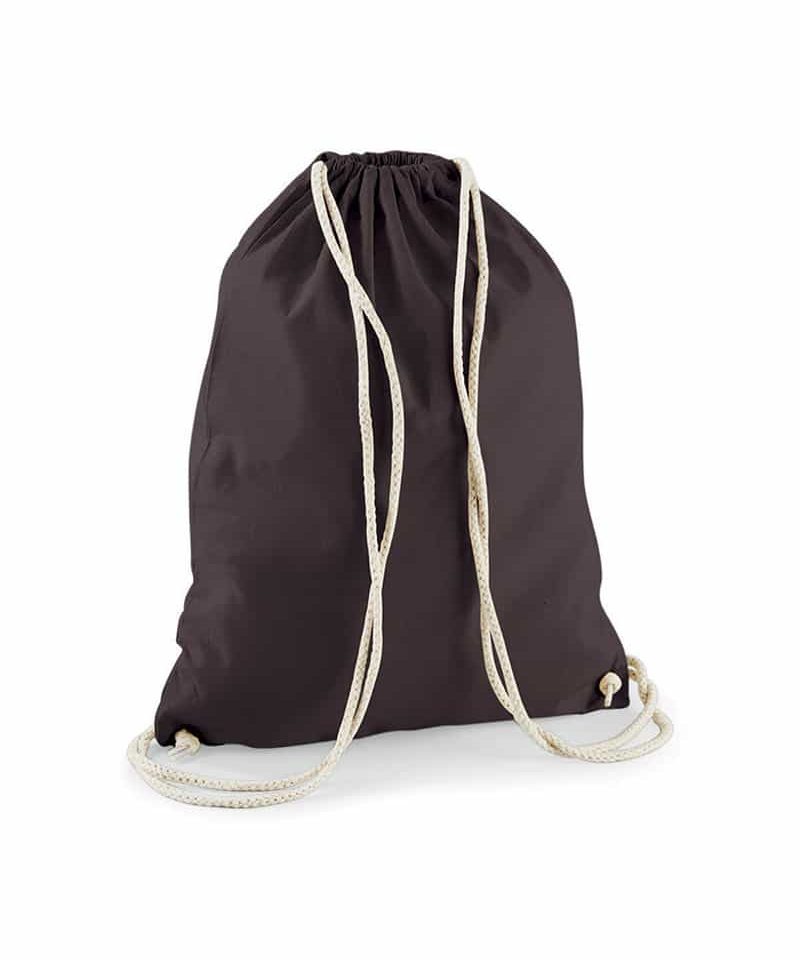 Sacca portascarpe cotone leggero 36x46cm W110 50 Sacca Portascarpe in cotone Westford Mill W110 marrone cioccolato