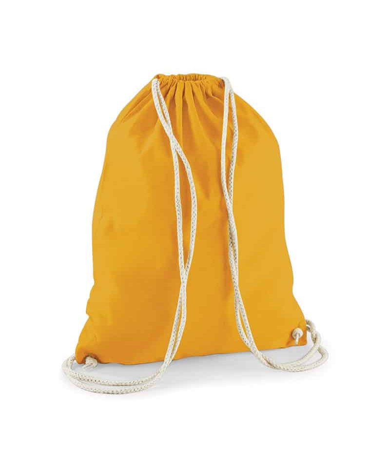 Sacca portascarpe cotone leggero 36x46cm W110 49 Sacca Portascarpe in cotone Westford Mill W110 mostarda