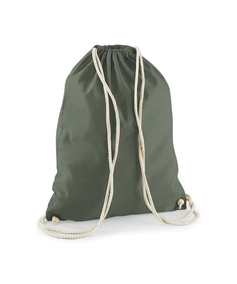 Sacca portascarpe cotone leggero 36x46cm W110 45 Sacca Portascarpe in cotone Westford Mill W110 verde oliva