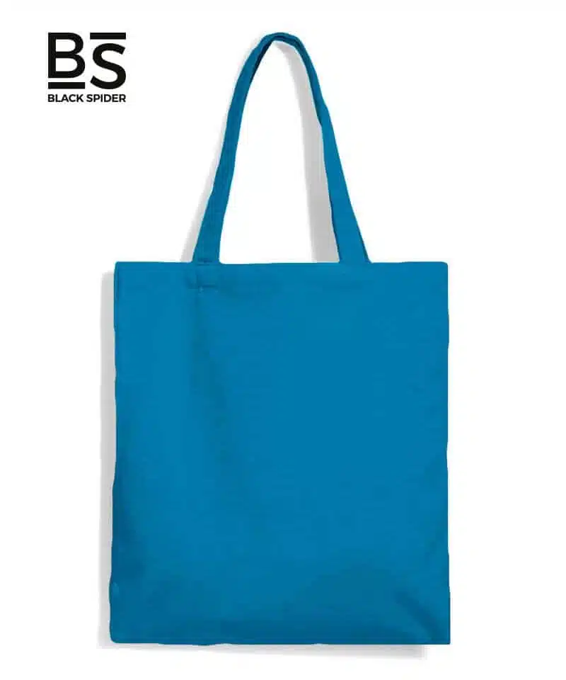 Shopper-in-cotone-personalizzate-Black-Spider-BS901-turchese