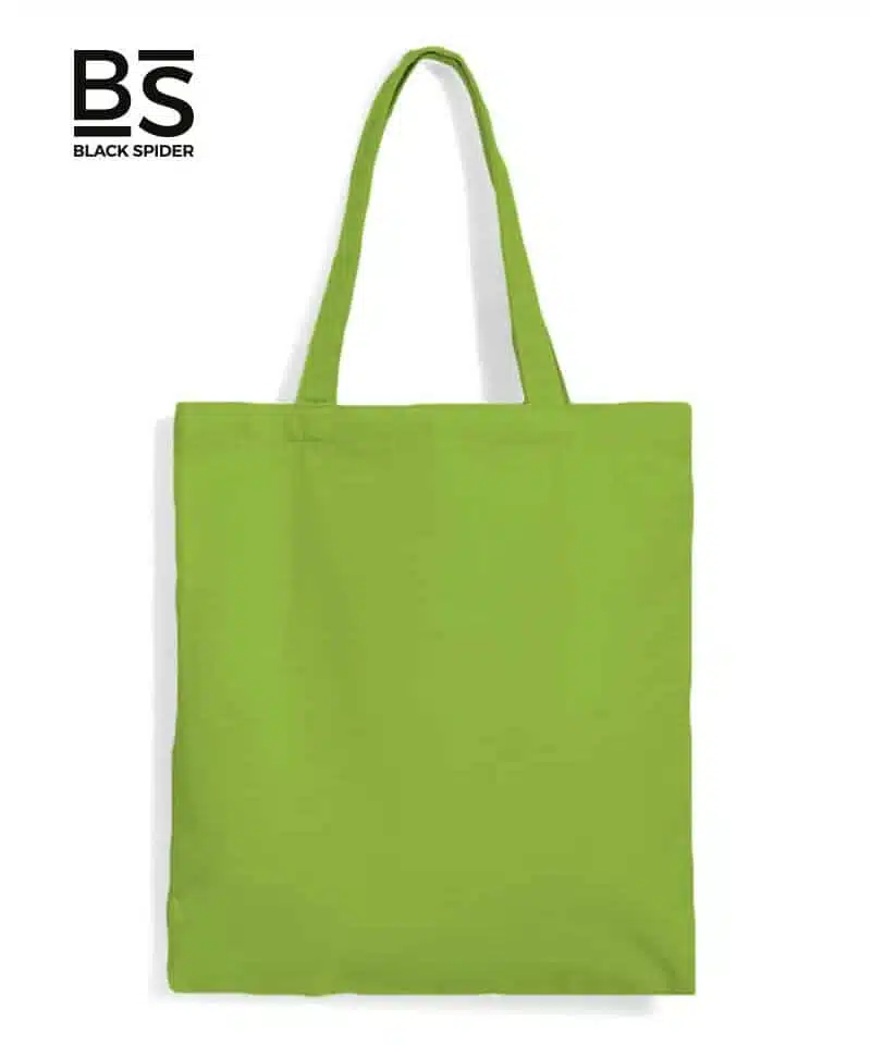 Shopper-in-cotone-personalizzate-Black-Spider-BS901-verde-lime