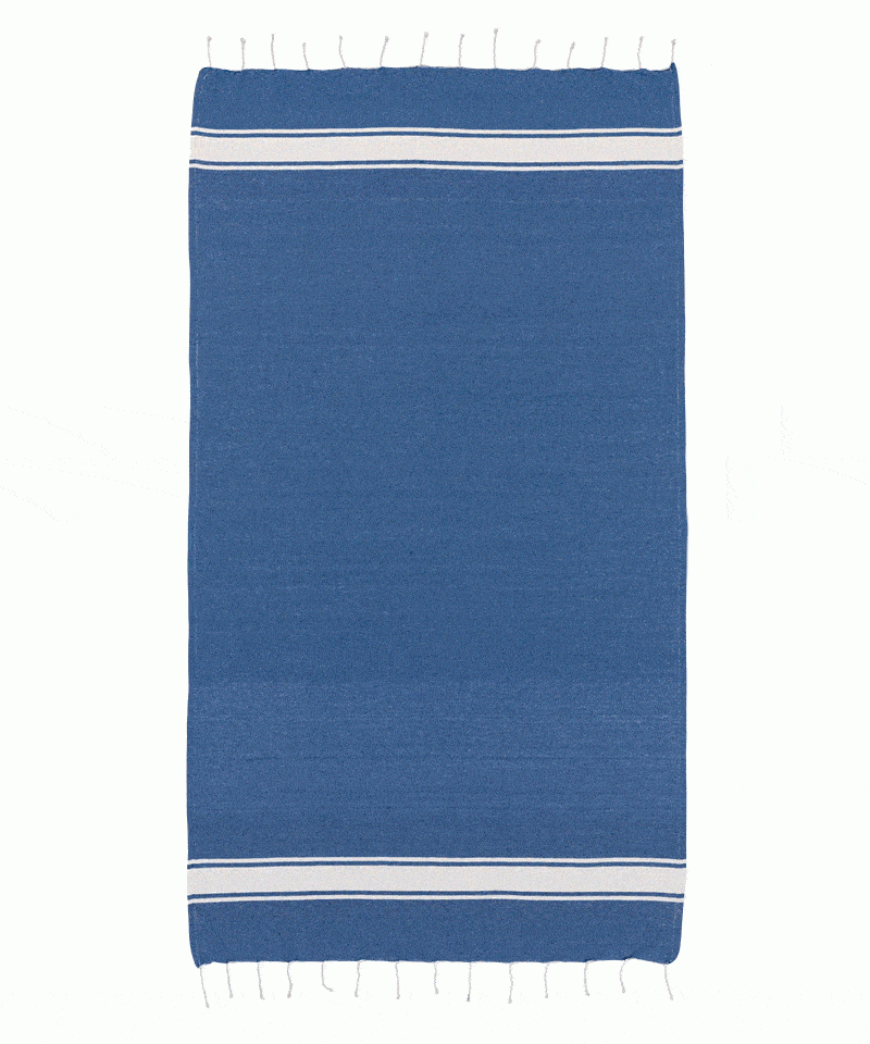 Telo-mare-pareo-stile-Fouta-con-frange-19423-blu