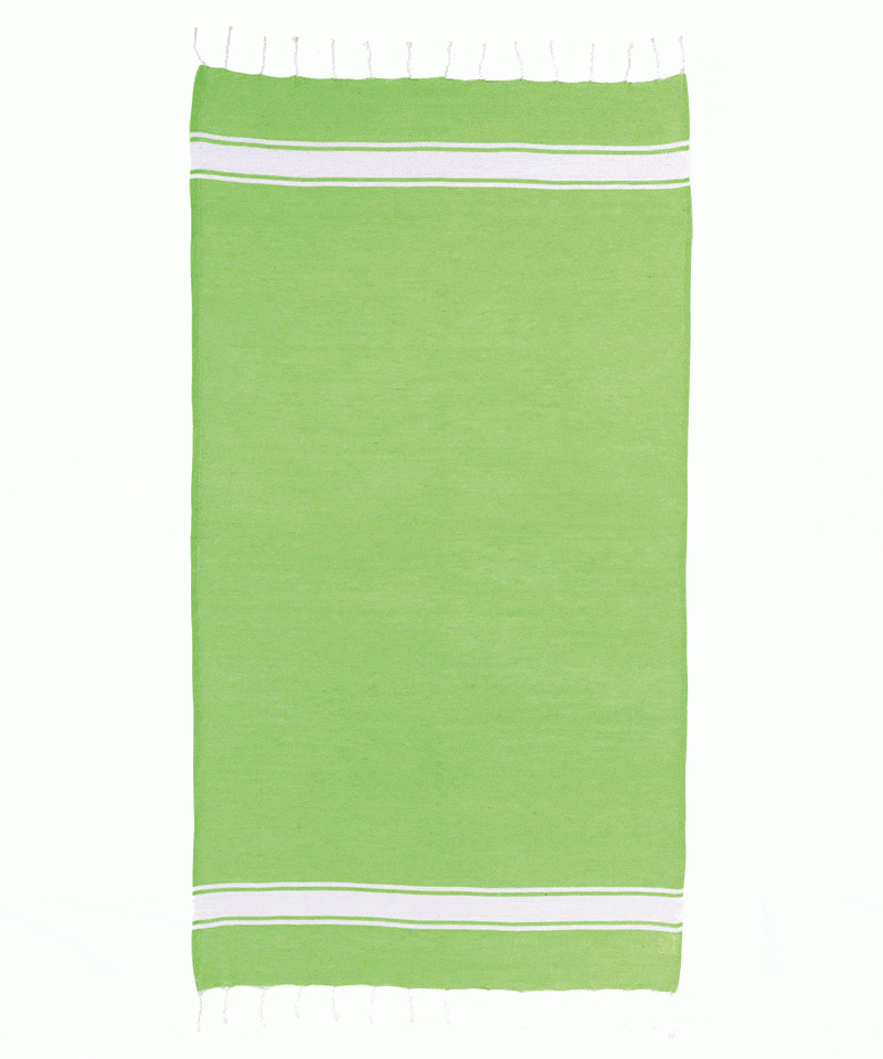 Telo-mare-pareo-stile-Fouta-con-frange-19423-verde-lime