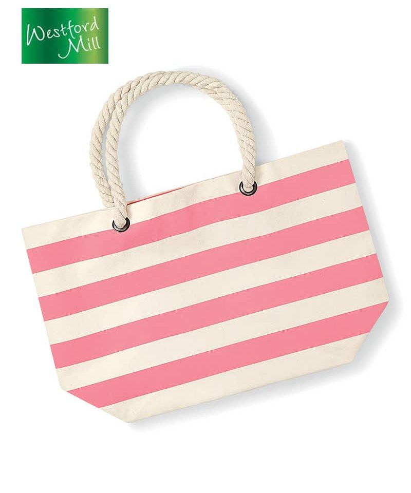 Borsa mare in canvas nautica Westford Mill W680 8 borsa-mare-in-canvas-nautica-W680-rosa-naturale