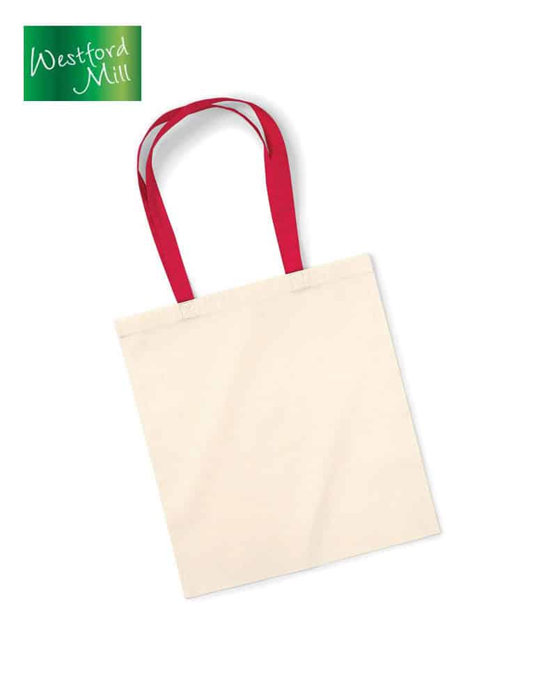Borse in cotone naturale con manici colorati Westford Mill W101C 7 borse-in-cotone-naturale-con-manici-colorati-Westford-Mill-W101C-rosso-b