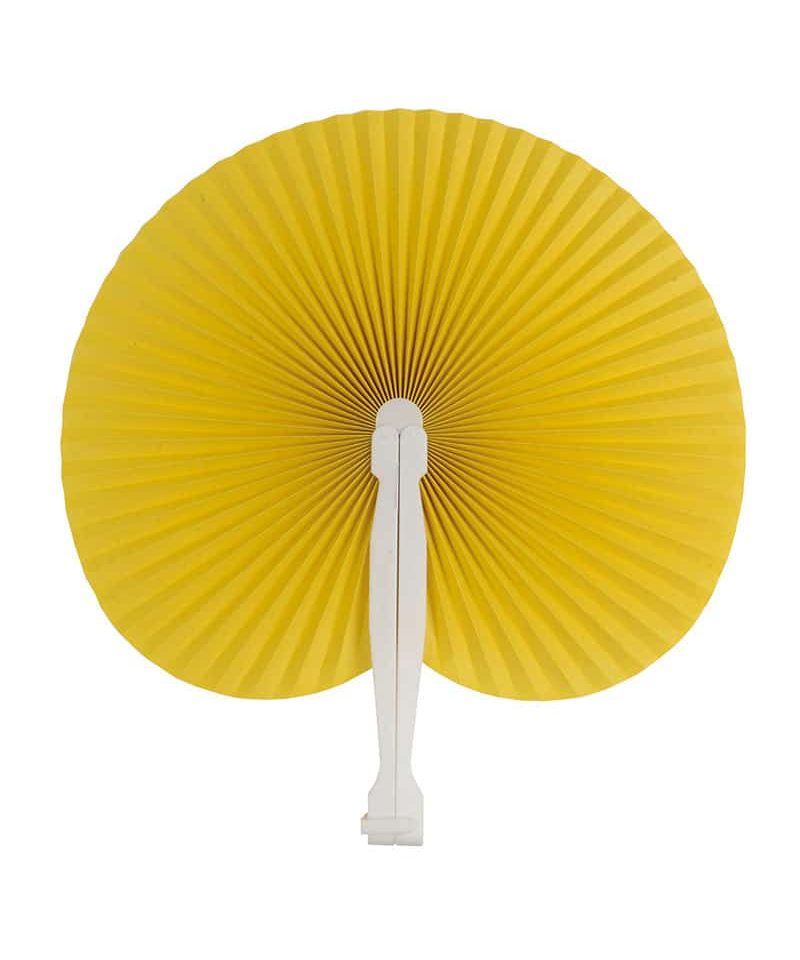 Ventaglio in carta colorata e manico in plastica 10432 (MIN. 50Pezzi) 14 ventaglio-in-carta-colorata-e-manico-in-plastica-10432-giallo