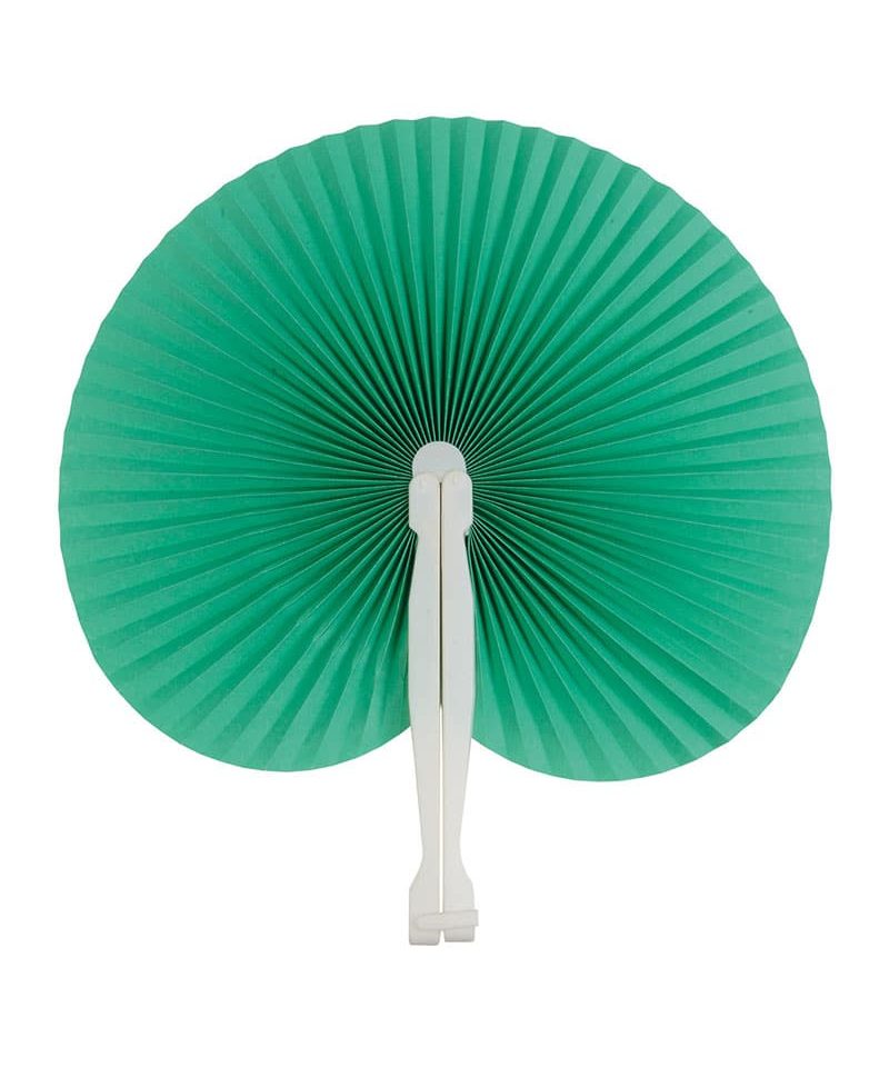 Ventaglio in carta colorata e manico in plastica 10432 (MIN. 50Pezzi) 17 ventaglio-in-carta-colorata-e-manico-in-plastica-10432-verde