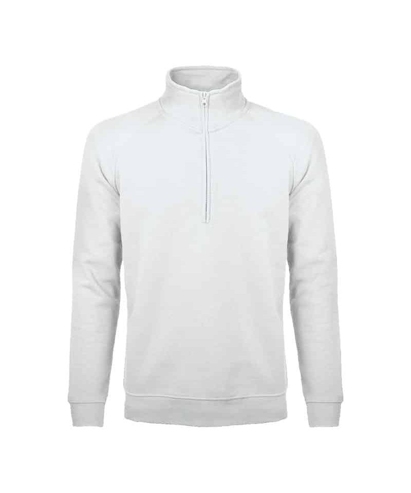 Felpa con maniche raglan Black Spider BS330 18 Felpa-mezza-zip-raglian-Black-Spider-BS330--bianco