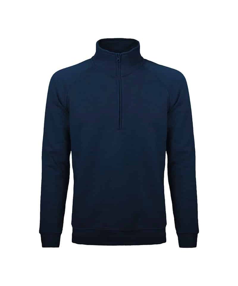 Felpa con maniche raglan Black Spider BS330 28 Felpa-mezza-zip-raglian-Black-Spider-BS330-blu-navy