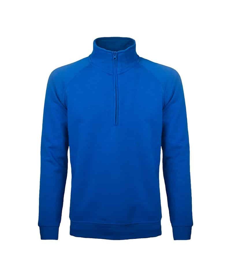Felpa con maniche raglan Black Spider BS330 23 Felpa-mezza-zip-raglian-Black-Spider-BS330--blu-royal