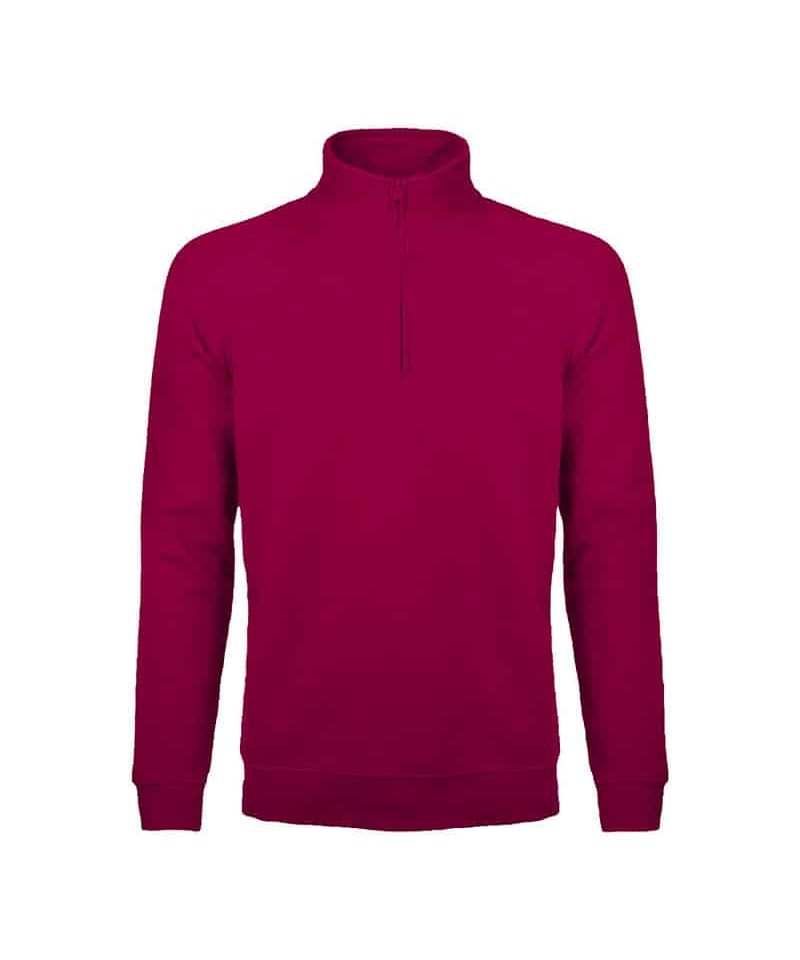 Felpa-mezza-zip-raglian-Black-Spider-BS330--burgundy