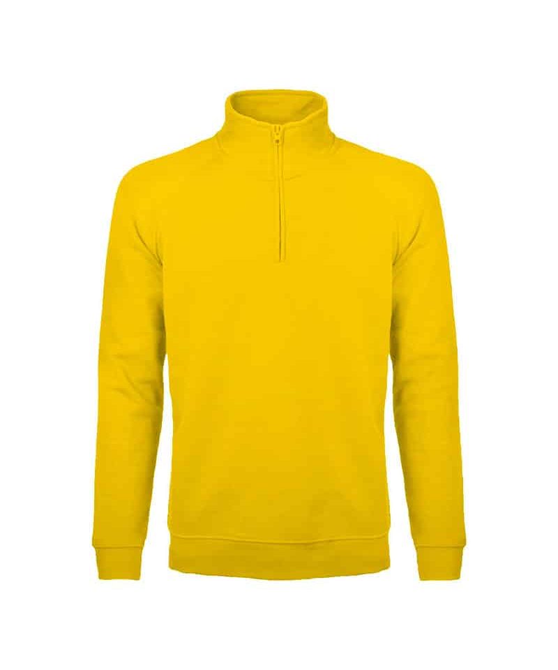Felpa con maniche raglan Black Spider BS330 21 Felpa-mezza-zip-raglian-Black-Spider-BS330-giallo-girasole