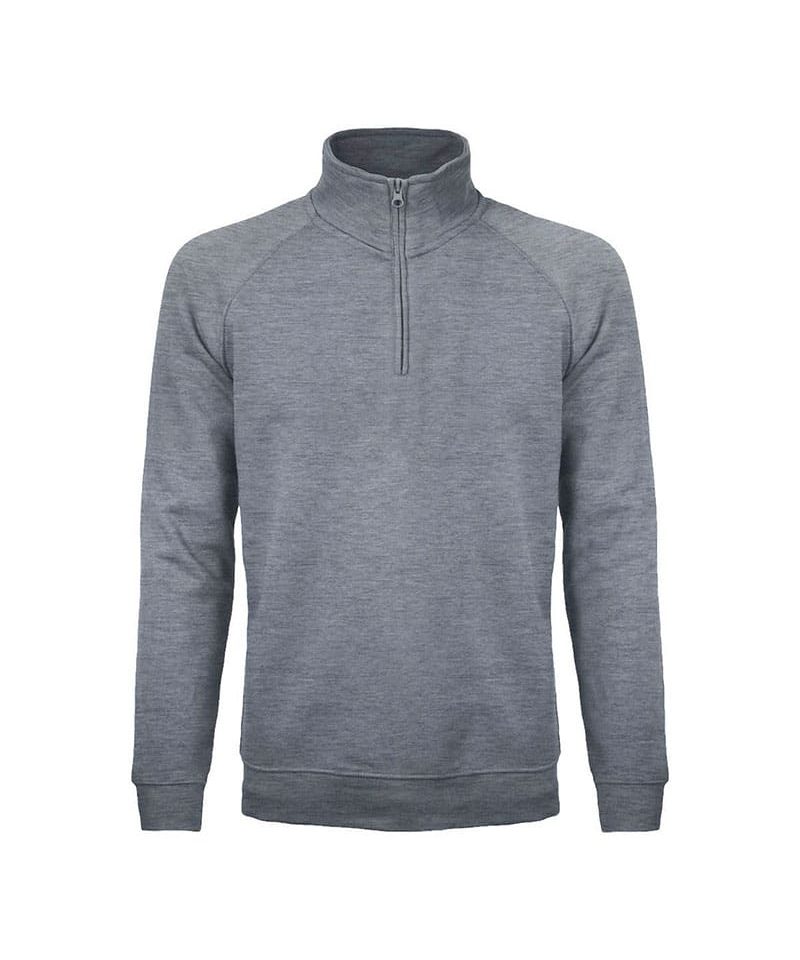 Felpa con maniche raglan Black Spider BS330 22 Felpa-mezza-zip-raglian-Black-Spider-BS330-grigio-medio