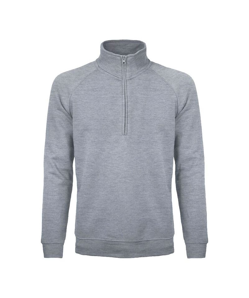 Felpa con maniche raglan Black Spider BS330 24 Felpa-mezza-zip-raglian-Black-Spider-BS330--grigio-melange