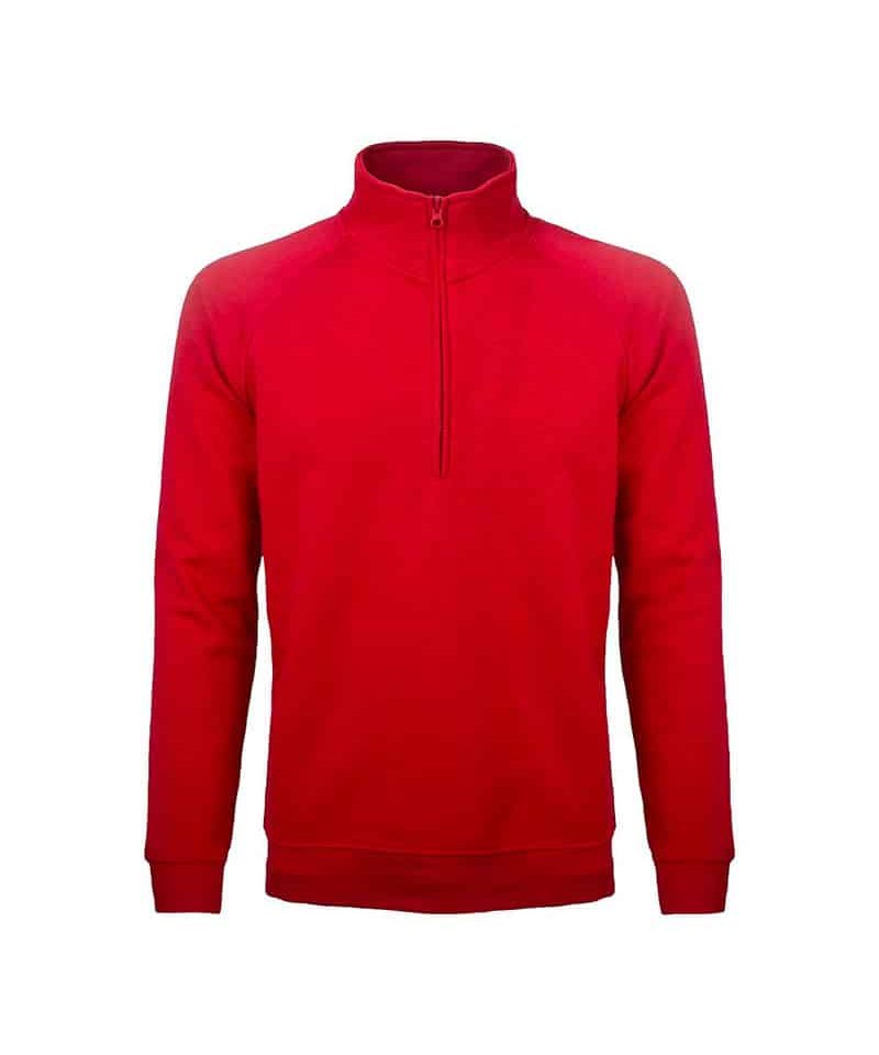 Felpa con maniche raglan Black Spider BS330 27 Felpa-mezza-zip-raglian-Black-Spider-BS330--rosso