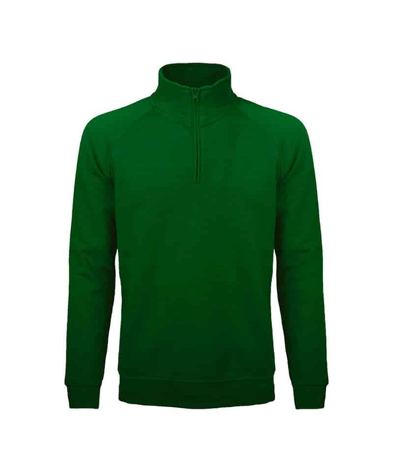 Felpa con maniche raglan Black Spider BS330 25 Felpa-mezza-zip-raglian-Black-Spider-BS330-verde