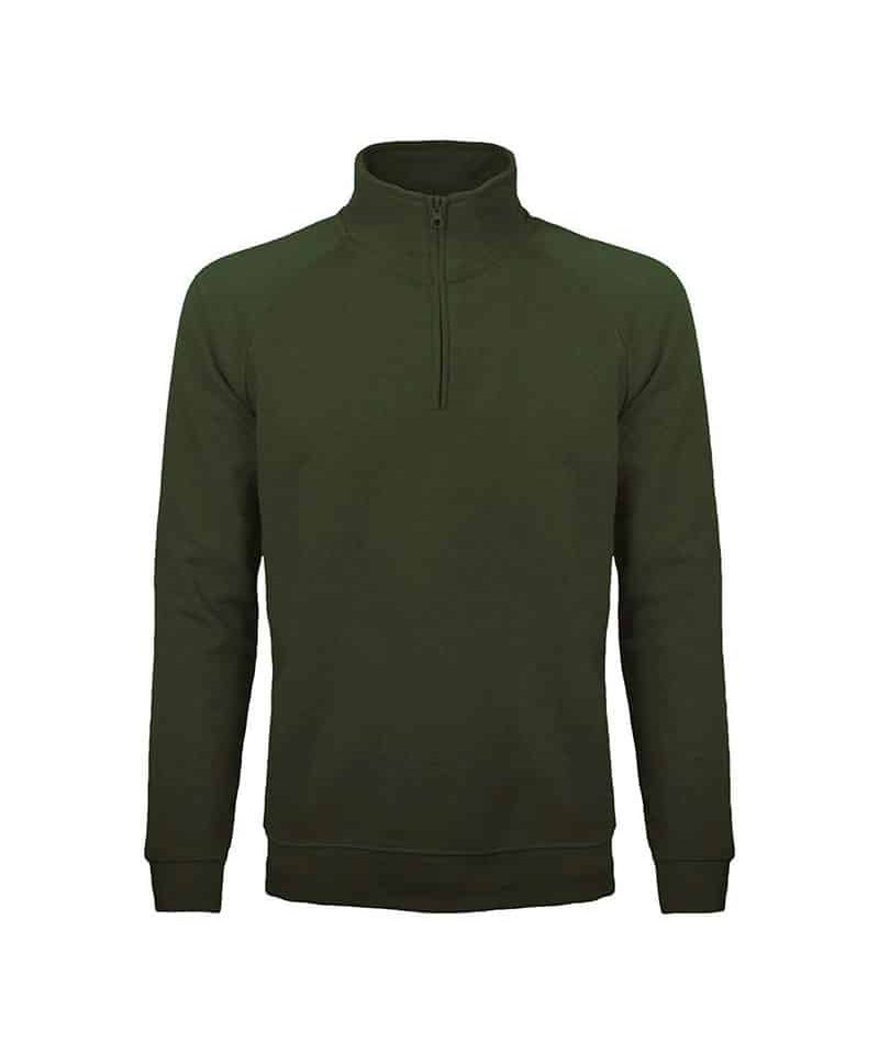 Felpa con maniche raglan Black Spider BS330 20 Felpa-mezza-zip-raglian-Black-Spider-BS330--verde-oliva