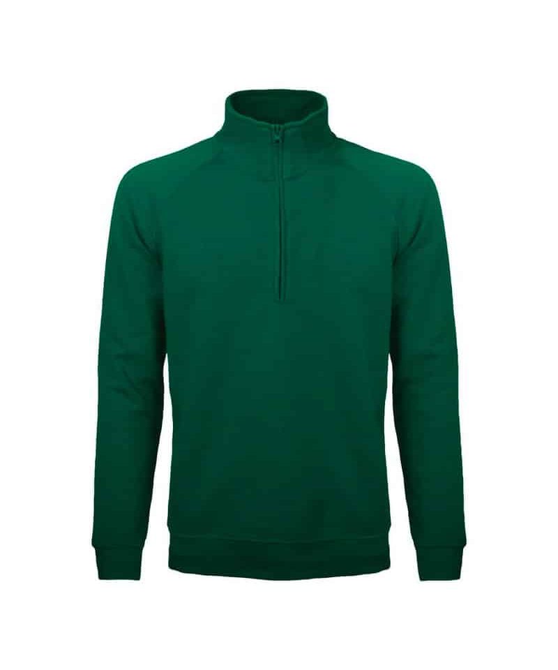 Felpa con maniche raglan Black Spider BS330 26 Felpa-mezza-zip-raglian-Black-Spider-BS330-verde-scuro