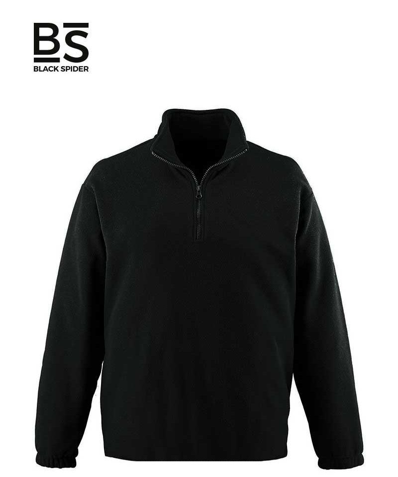 Giacca in pile a mezza zip Black Spider BS360 8 Giacca-pile-a-mezza-zip-Black-Spider-BS360-Nero