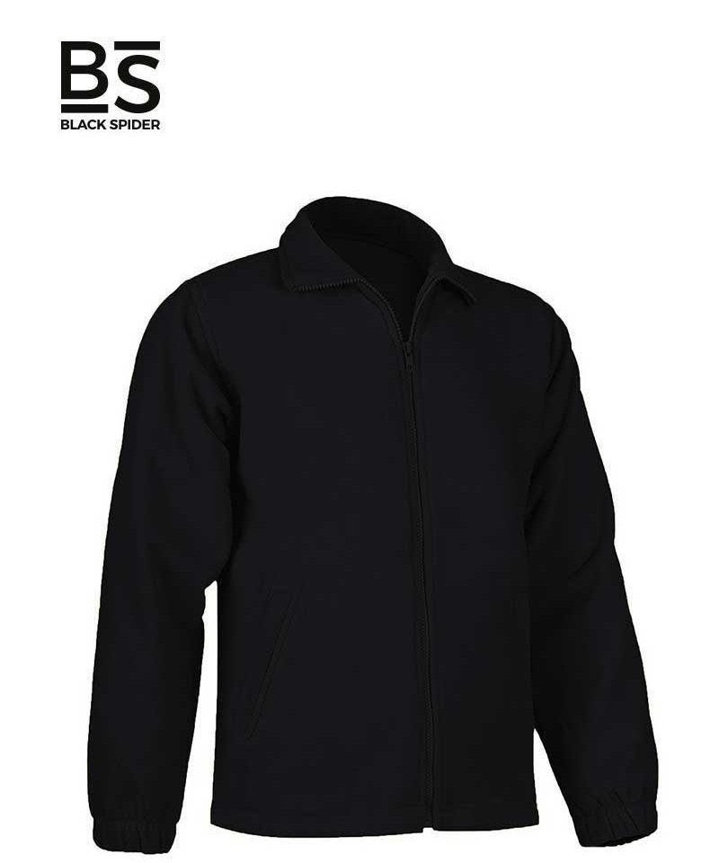 Giacca in pile con zip intera Black Spider BS361 9 Giacca-pile-con-zip-intera-Black-Spider-BS361-Nero