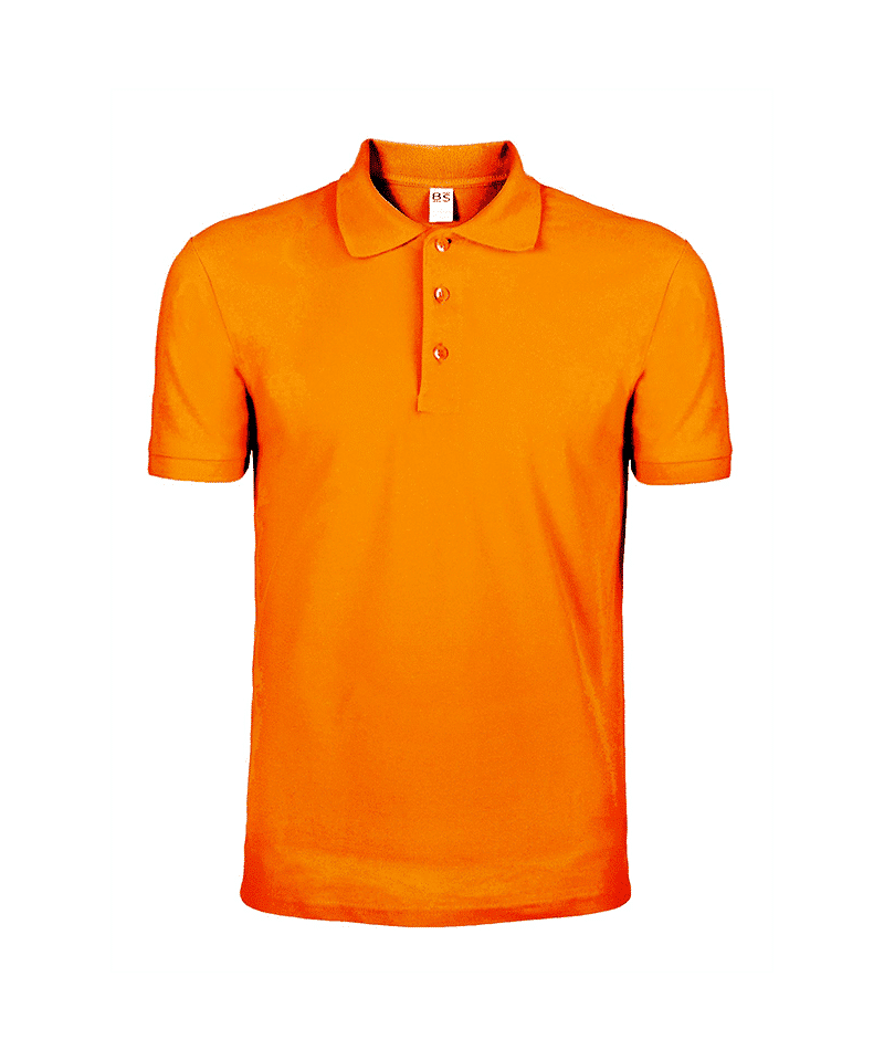 Polo a maniche corte cotone piquè Black Spider BS201 37 Polo maniche corte cotone Black Spider BS201 arancio fluo