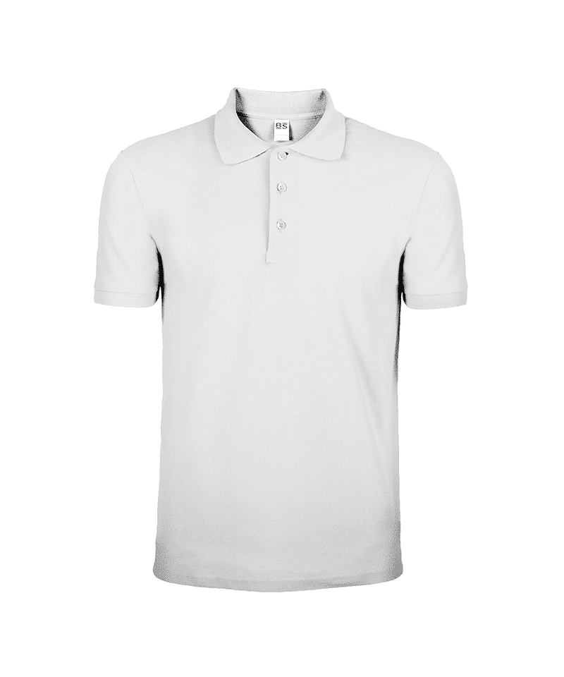 Polo maniche corte cotone Black Spider BS201 bianco