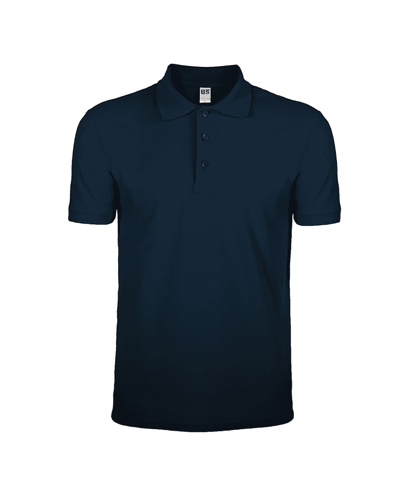 Polo maniche corte cotone Black Spider BS201 blu navy