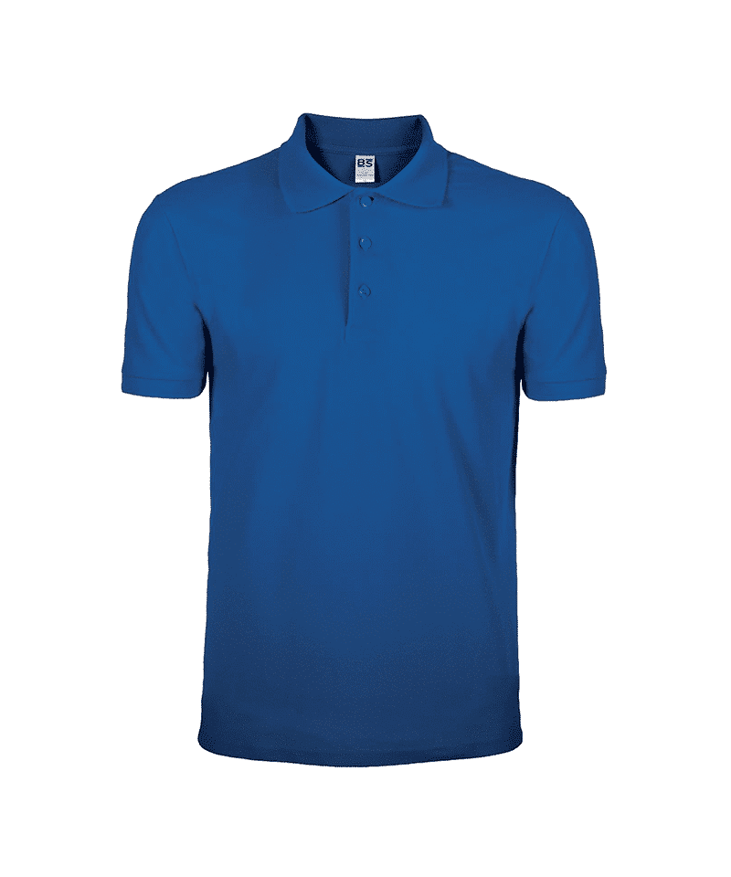 Polo maniche corte cotone Black Spider BS201 blu royal