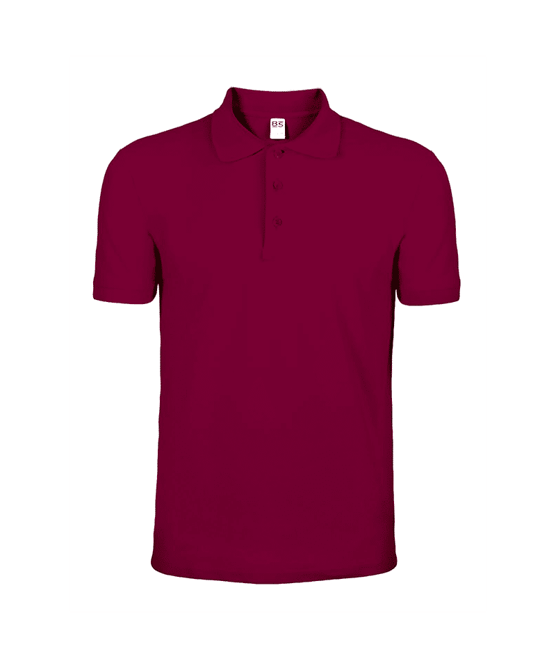 Polo a maniche corte cotone piquè Black Spider BS201 33 Polo maniche corte cotone Black Spider BS201 burgundy