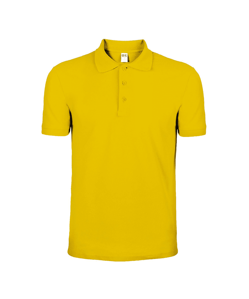 Polo a maniche corte cotone piquè Black Spider BS201 31 Polo maniche corte cotone Black Spider BS201 giallo oro