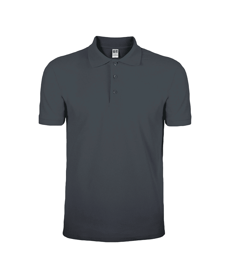 Polo maniche corte cotone Black Spider BS201 grigio scuro