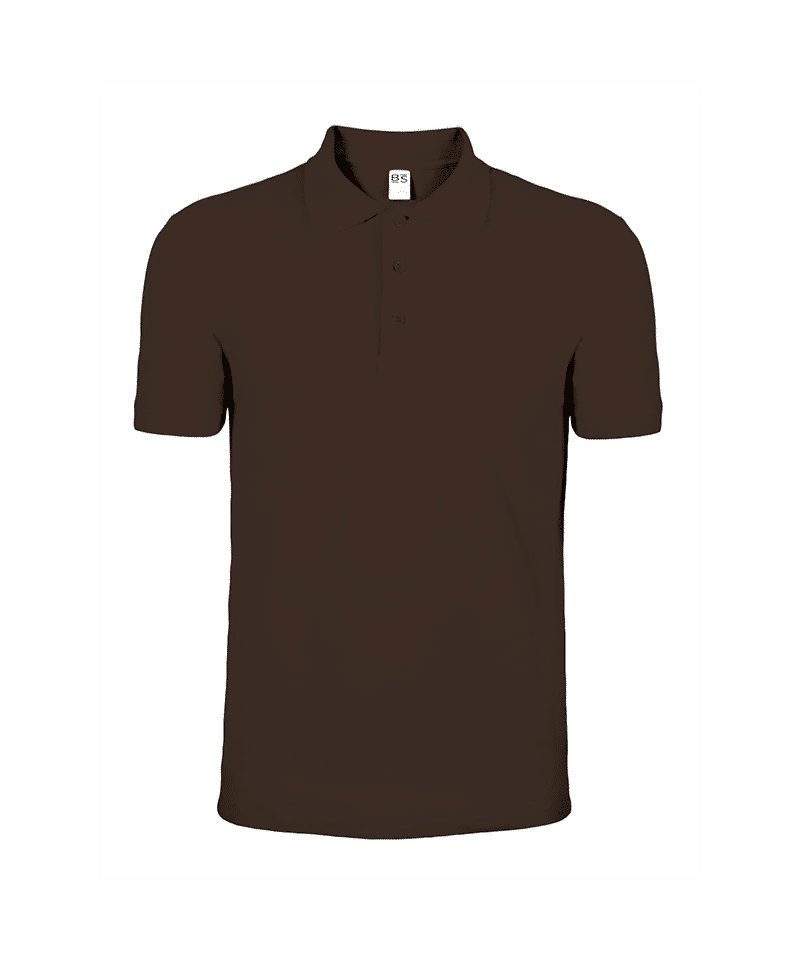 Polo maniche corte cotone Black Spider BS201 marrone