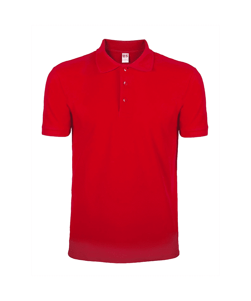 Polo maniche corte cotone Black Spider BS201 rosso