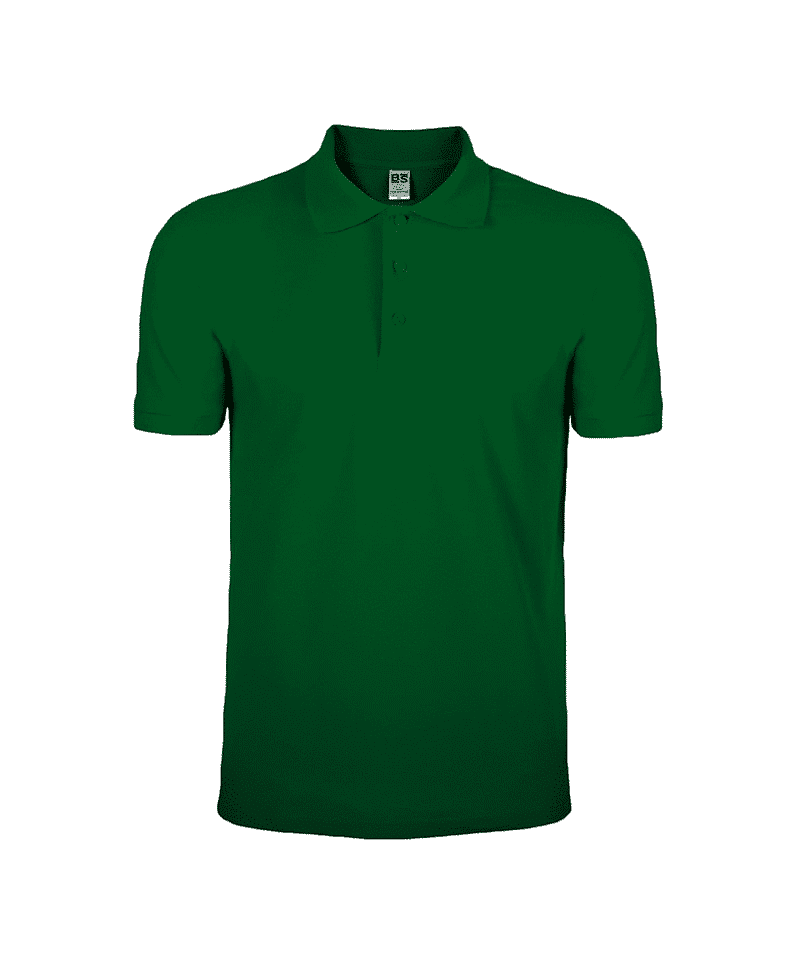 Polo maniche corte cotone Black Spider BS201 verde foresta