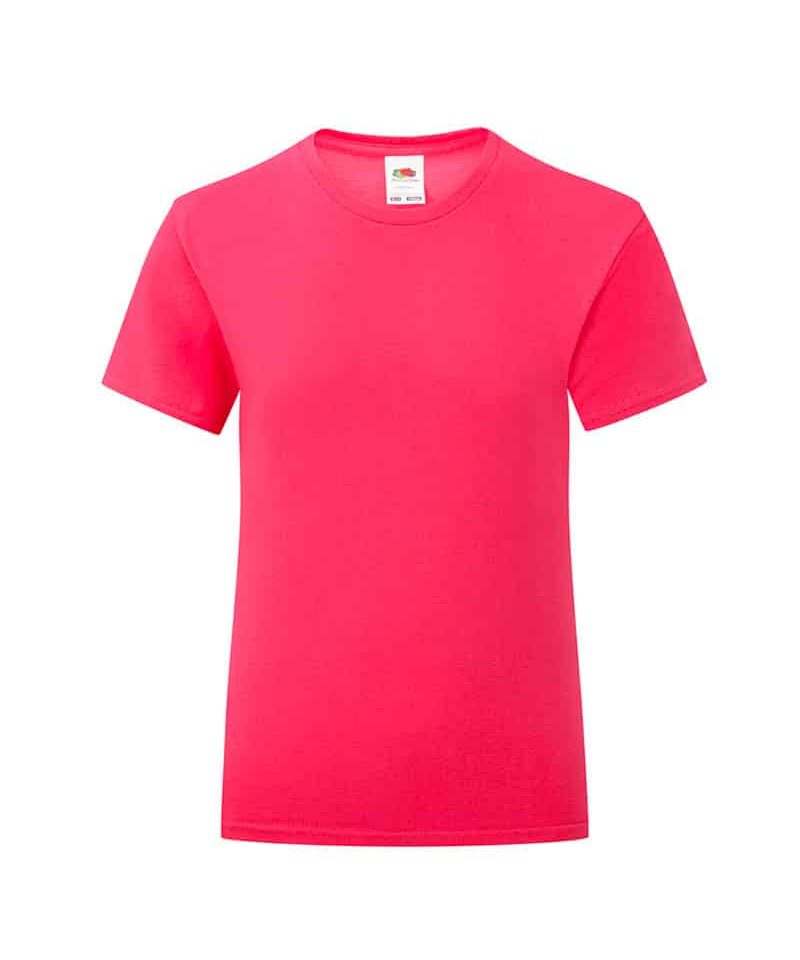 T-shirt-bambina-Fruit-of-the-Loom-slim-fit-con-etichetta-staccabile-FR610250-fucsia