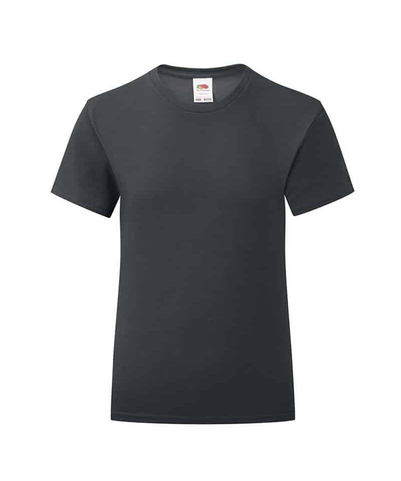 T-shirt-bambina-Fruit-of-the-Loom-slim-fit-con-etichetta-staccabile-FR610250-nero
